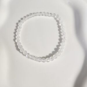 4.5 Mm Faceted Moonstone Beaded Bracelet